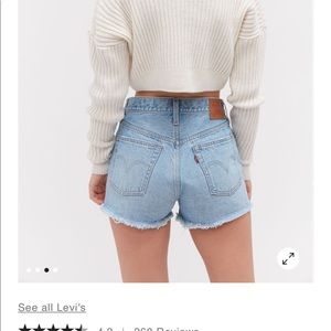 women’s levi’s high waisted denim shorts size 24